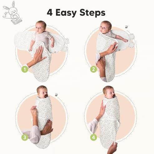 KeaBabies 3-Pack Organic Baby Swaddles for Newborns, Infant, Prairie, 0-3M