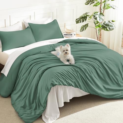Litanika Haze Green Super King Comforter Set, 3 Pcs Lightweight Bedding Set