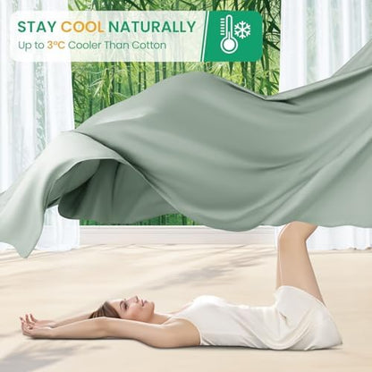 SONORO KATE 100% Viscose Derived from Bamboo_Sheets Cal King Size,4PC
