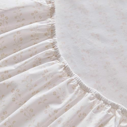 Martha Stewart - Twin Cotton Percale Sheet Set with Matching Pillowcase