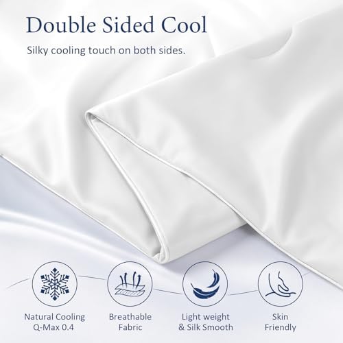 Cooling Comforter for Hot Sleepers, Queen 90x90, Arctic White