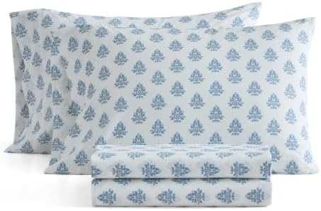 Martha Stewart - Cotton Percale King Sheet Set with Pillowcases