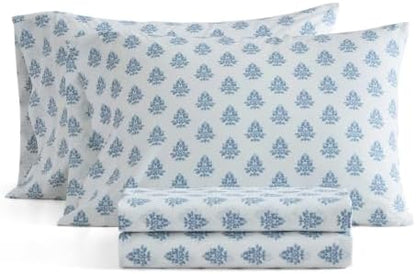 Martha Stewart - Cotton Percale Twin Sheet Set with Pillowcase