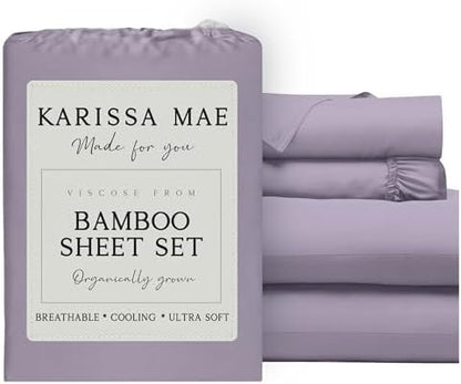 KARISSA MAE Luxury Bamboo Viscose Full Size Sheet Set