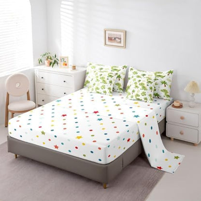 Feelyou Cute Dinosaur 7 Piece Bedding Set for Kids