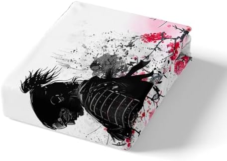 Feelyou Japanese Samurai Duvet Cover Twin Size Boys Girls Teens