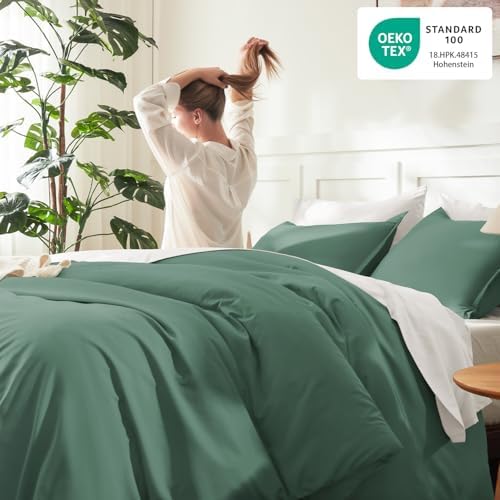 Litanika Haze Green Super King Comforter Set, 3 Pcs Lightweight Bedding Set