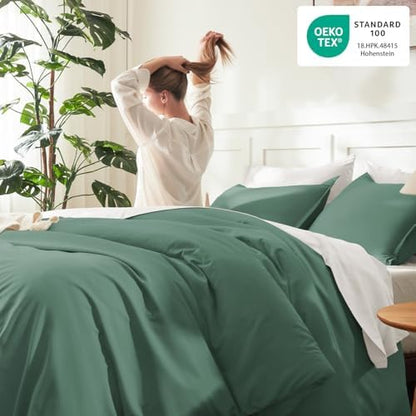 Litanika Haze Green Super King Comforter Set, 3 Pcs Lightweight Bedding Set