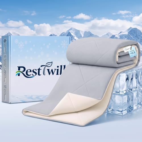 Dual-Sided Cooling Comforter, Gray and White, Queen