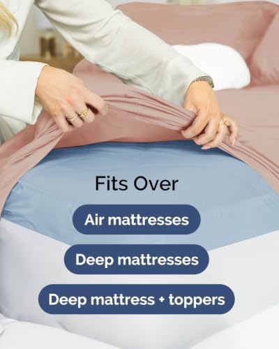 CGK Linens 2 Pack Extra Deep King Fitted Sheets - Mauve