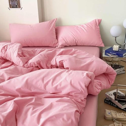 Queen Size Comforter Set 3 Piece, Pink, 90x90 inch