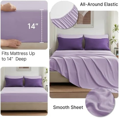 Anluoer Full Size Comforter Sets, 7 Piece Bed in a Bag Full Bedding Sets