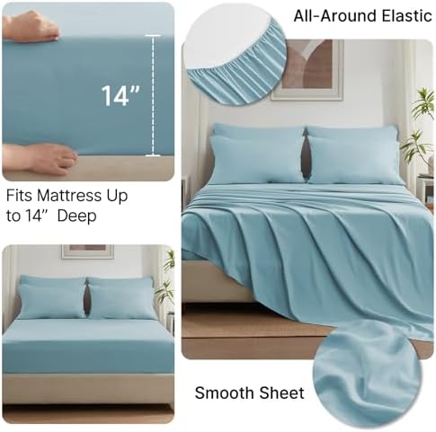 Anluoer Twin Comforter Set, 5 Piece Bed in a Bag Twin Bedding Sets