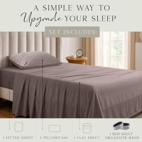 KARISSA MAE Luxury Bamboo Viscose Twin Size Sheet Set