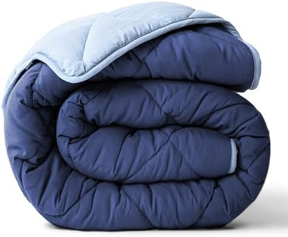 ViscoSoft Full Reversible Comforter - Duvet Insert - Light/Dark Blue