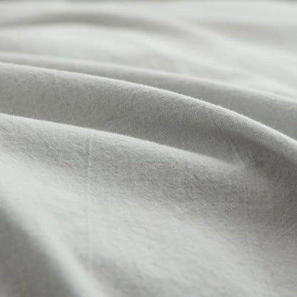BESTOUCH Cotton Solid Duvet Cover Set Northern Droplet Grey Alaska King