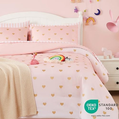 Twin Comforter Set with Sheets for Girls-5 Pieces Twin Bedding Sets