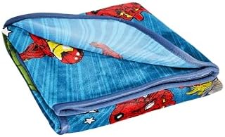 Jay Franco Kids Plush Throw Blanket – Soft & Cozy Fleece Throw for Bedroom & Couch Décor, Official Licensed Product, Blue - Avengers, 46x60 - Throw Blanket