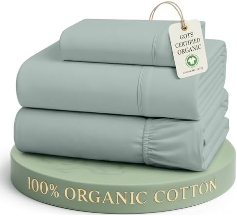 LANE LINEN Twin XL Sheet Set 100% Organic Cotton Cooling Soft - French Blue