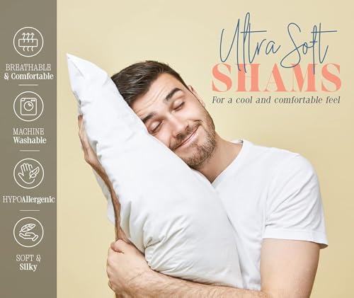 Elegant Comfort 2-Pack Sham Set Pinch Pleat Design, 1500 Premium Hotel Quality Microfiber, Stylish Design-Easy Care, Wrinkle and Stain Resistant, 2-Piece Sham Set, Pleated King, Linen