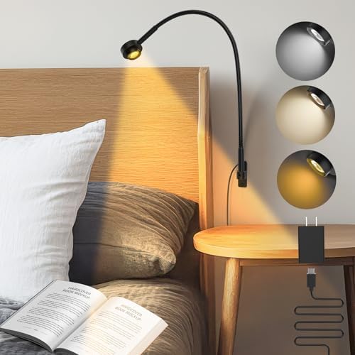 Wall Mounted Reading Light, Minimalist Headboard Mount Book Lamp