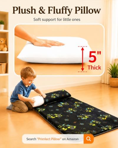 Primlect Toddler Nap Mat with Pillow, Thickened Extra Large Sleeping Bag