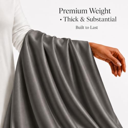 800TC Queen Sheet Set, Luxury 15" Deep Pocket Queen Sheets - Granite Grey