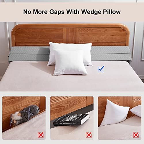 EUHAMS King Bed Wedge Pillow, Mattress Gap Filler for Headboard
