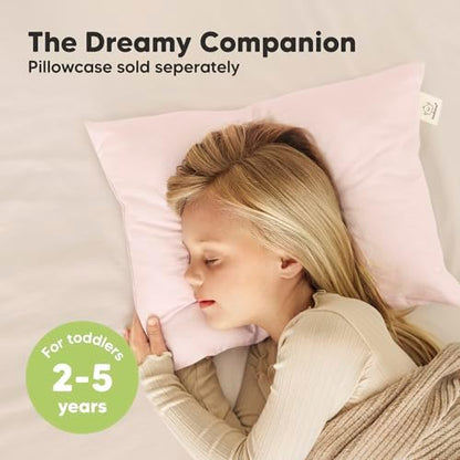 KeaBabies 2pk Toddler Pillows 2 Year Old to 5,13x18 Kids Pillow (Mist Pink)