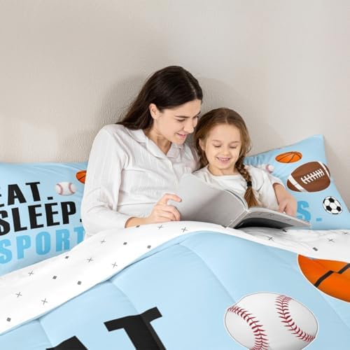 Feelyou Sports Comforter Set Toddler Size for Kids Boys Girls