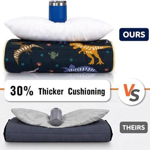 Primlect Toddler Nap Mat with Pillow, Thickened Extra Large Sleeping Bag