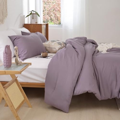ROSGONIA Alaskan King Comforter, Dusty Purple, 136x120 Soft Bedding Quilt