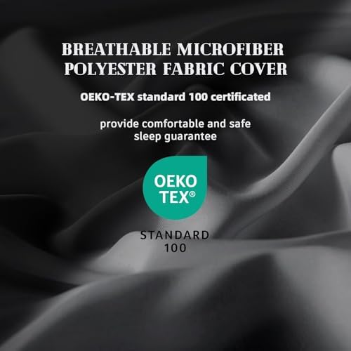 DOWNCOOL Comforter King Size, Reversible Duvet Insert, Black/Grey