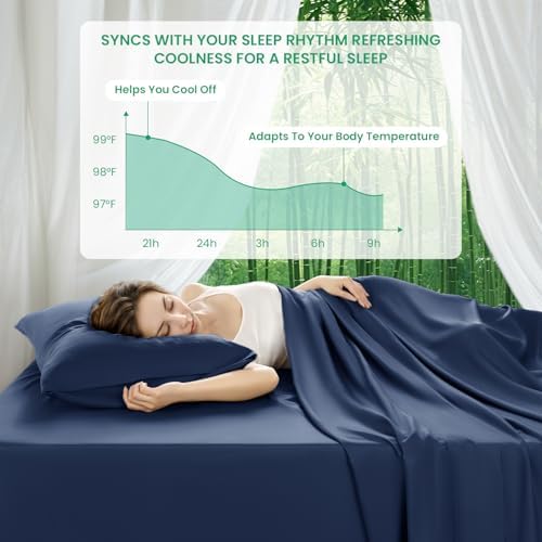 SONORO KATE 100% Viscose Derived from Bamboo_Sheets Queen Size,4PC