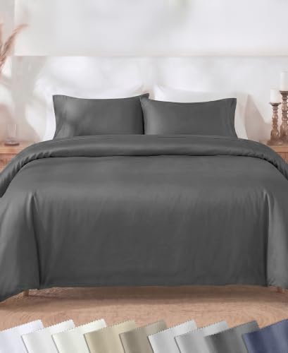 California Design Den Luxury Twin XL Duvet Cover Set, Grey