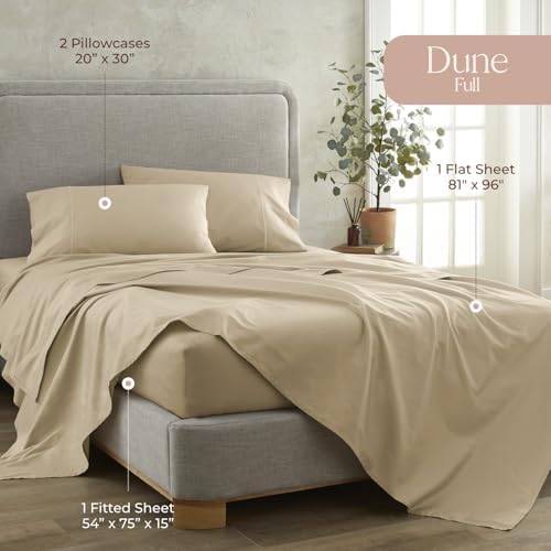 Whisper Organics 100% Organic Cotton Bed Sheets with Deep Pocket 4 Pc. Set