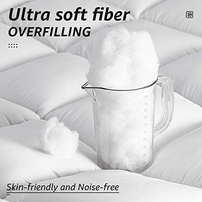 HYLEORY All Season Twin Size Bed Comforter - Cooling Goose Down Alternative Quilted Duvet Insert with Corner Tabs - Winter Warm - Machine Washable - White