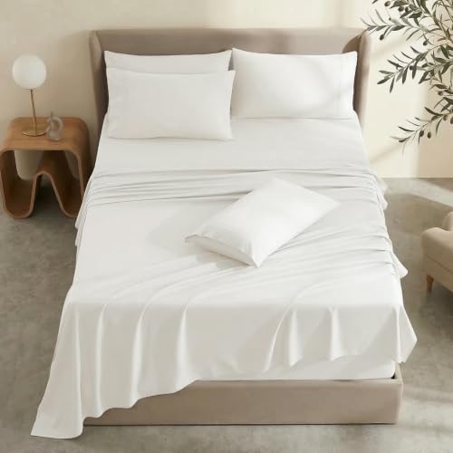 Hearth & Harbor Extra Deep Pocket Full Sheets Sets - Fits Mattress 18-24 Inches Deep - Extra Deep Pocket Sheets - 6 Piece Full Size