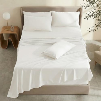 Hearth & Harbor Extra Deep Pocket Full Sheets Sets - Fits Mattress 18-24 Inches Deep - Extra Deep Pocket Sheets - 6 Piece Full Size