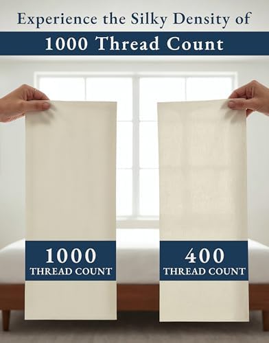 LANE LINEN Boys Twin Sheets 1000 Thread Count 100% Egyptian Cotton - Ivory