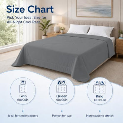 Cooling Comforter King Size Breathable Bamboo Summer Blanket