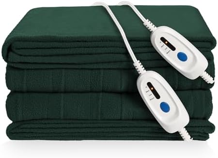 Electric Heated Blanket Queen Size 84"x90", Grass Green