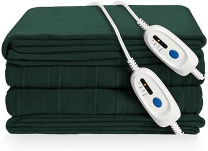 Electric Heated Blanket Queen Size 84"x90", Grass Green