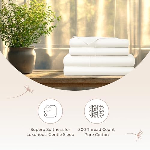Whisper Organics 100% Organic Cotton Bed Sheets with Deep Pocket 3 Pc. Set