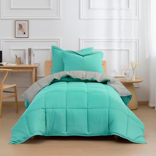 HIG 3pc Blue Twin/Twin XL Bedding Comforter Set Duvet Insert Blanket