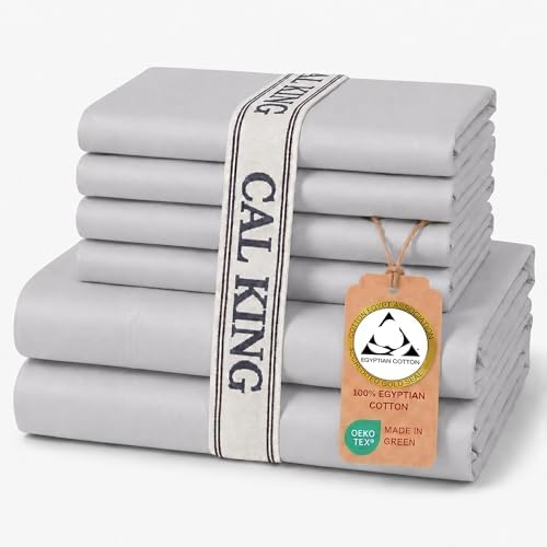 Therapedic 100% Egyptian Cotton 6 Piece California King Sheets Set (Dove)