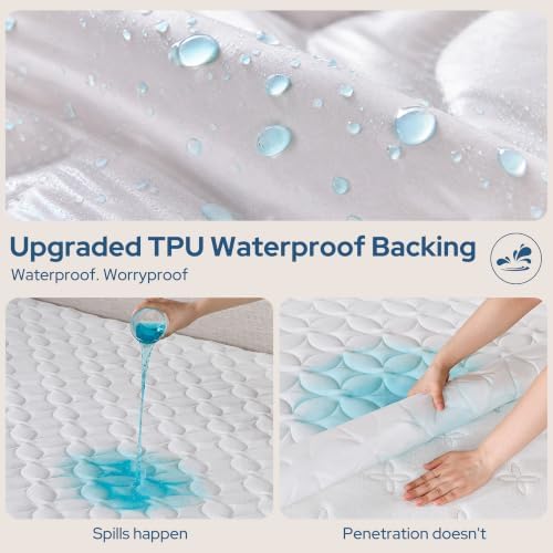 BEDLORE Twin Waterproof Mattress Protector, Soft & Breathable Mattress Pad