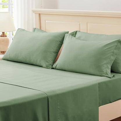 Full Size Comforter Sets 7 Piece, Sage Green Bed in a Bag Full Bedding Set