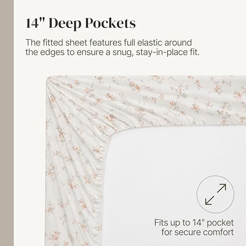 Modern Threads Silky Soft Microfiber and Wrinkle Free Sheets - Luxurious Microfiber Bed Sheets Includes Flat Sheet, Fitted Sheet with Deep Pockets, & Pillowcases Kashmir Rose Clay, Full