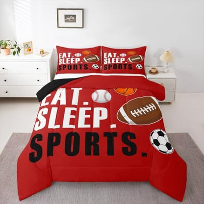 Feelyou Sports Comforter Set Full Size for Kids Boys Girls